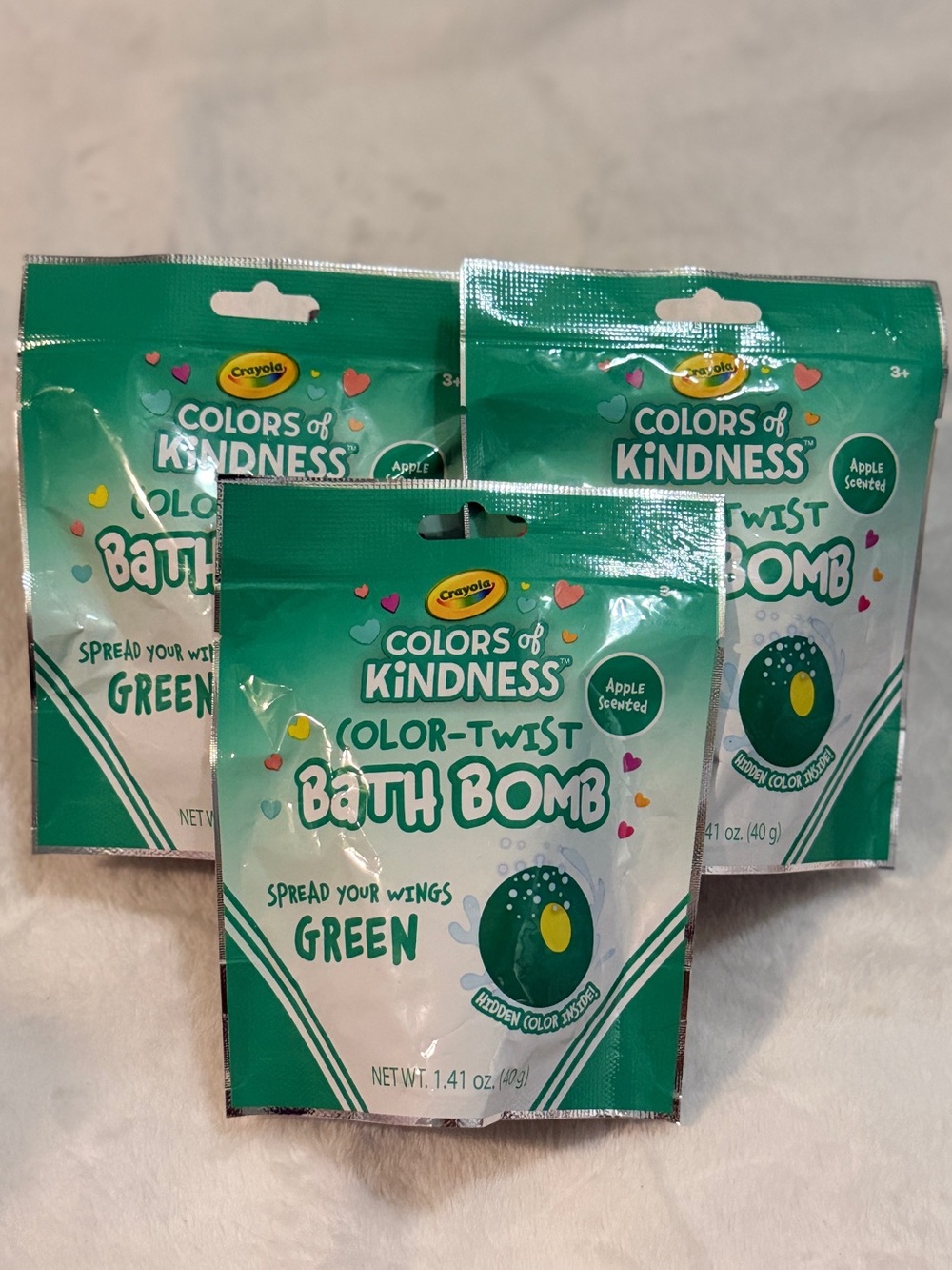 Crayola Colors of Kindness Apple Scented Color-Twist Bath Bomb  (Pack of 3)